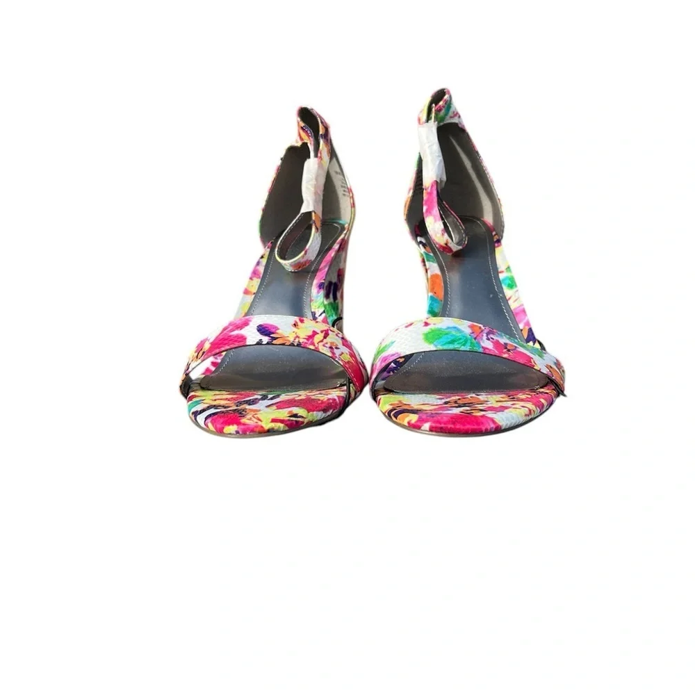 NWOT Women siz 11 spring multi colored open toe sandal ankl strap by Worthington - Picture 2 of 5